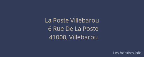 La Poste Villebarou