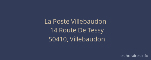 La Poste Villebaudon