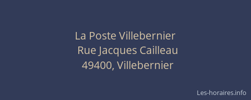 La Poste Villebernier