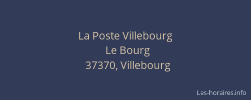 La Poste Villebourg