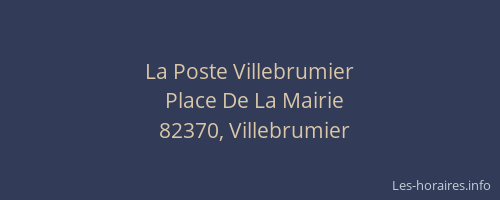 La Poste Villebrumier