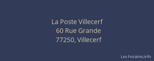 La Poste Villecerf