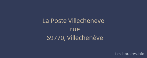 La Poste Villecheneve