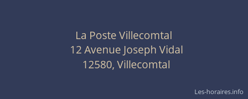 La Poste Villecomtal