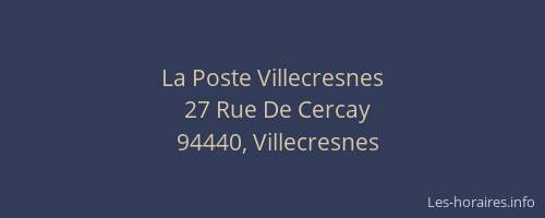 La Poste Villecresnes