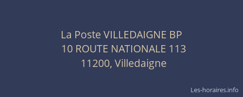 La Poste VILLEDAIGNE BP