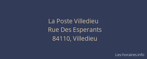 La Poste Villedieu