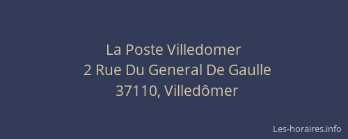 La Poste Villedomer
