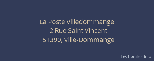 La Poste Villedommange