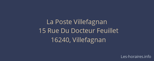La Poste Villefagnan