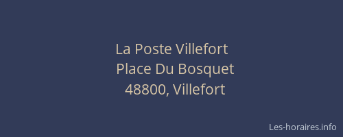 La Poste Villefort