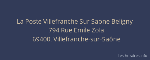 La Poste Villefranche Sur Saone Beligny
