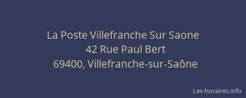 La Poste Villefranche Sur Saone