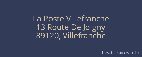 La Poste Villefranche