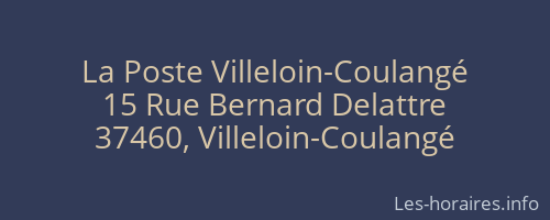 La Poste Villeloin-Coulangé