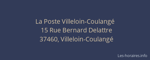 La Poste Villeloin-Coulangé