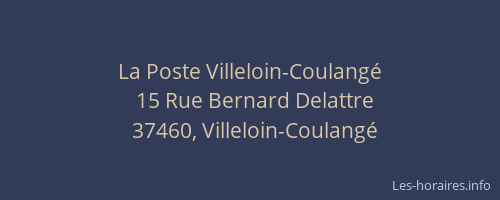 La Poste Villeloin-Coulang&eacute;