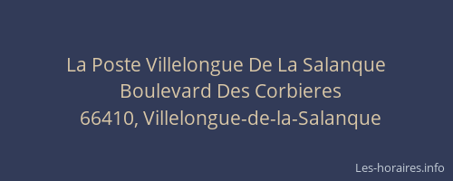 La Poste Villelongue De La Salanque