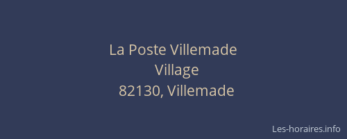 La Poste Villemade