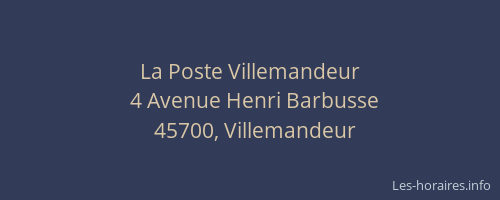 La Poste Villemandeur