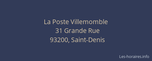 La Poste Villemomble