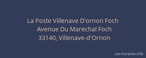 La Poste Villenave D'ornon Foch