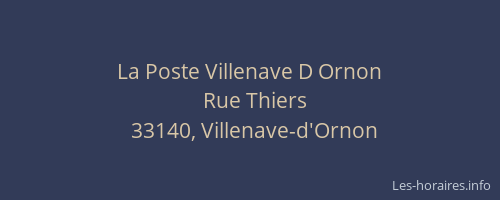 La Poste Villenave D Ornon