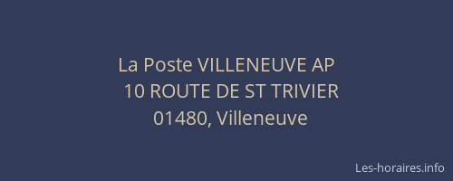 La Poste VILLENEUVE AP