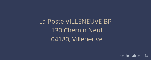 La Poste VILLENEUVE BP