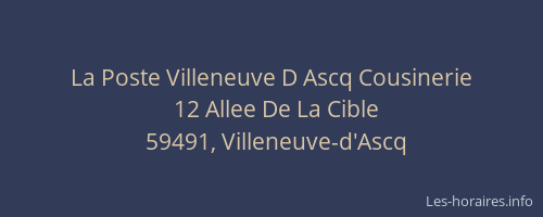 La Poste Villeneuve D Ascq Cousinerie