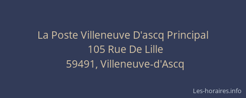 La Poste Villeneuve D'ascq Principal