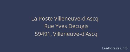 La Poste Villeneuve-d'Ascq