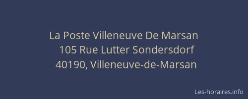 La Poste Villeneuve De Marsan