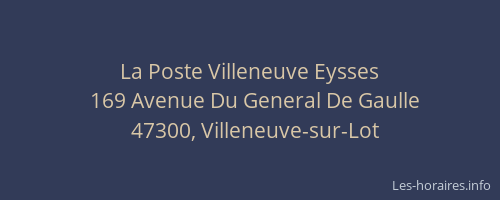 La Poste Villeneuve Eysses