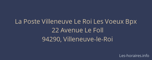 La Poste Villeneuve Le Roi Les Voeux Bpx