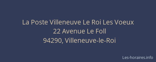 La Poste Villeneuve Le Roi Les Voeux