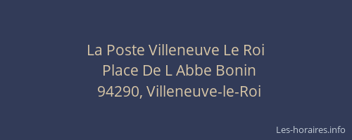 La Poste Villeneuve Le Roi