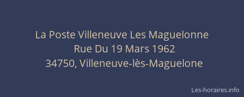 La Poste Villeneuve Les Maguelonne