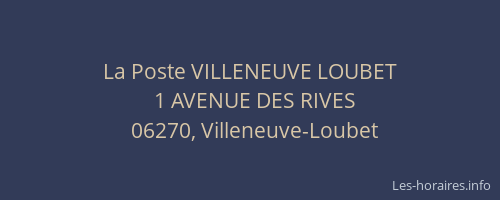 La Poste VILLENEUVE LOUBET