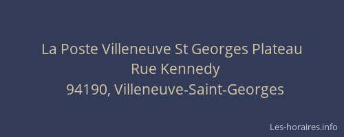 La Poste Villeneuve St Georges Plateau