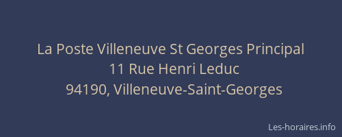 La Poste Villeneuve St Georges Principal