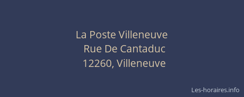 La Poste Villeneuve