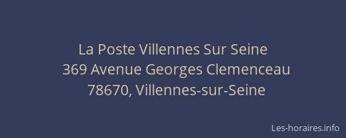 La Poste Villennes Sur Seine
