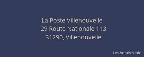 La Poste Villenouvelle