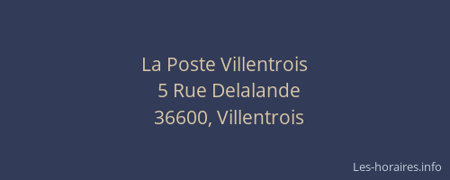 La Poste Villentrois