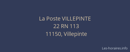 La Poste VILLEPINTE