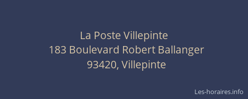 La Poste Villepinte
