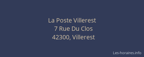 La Poste Villerest