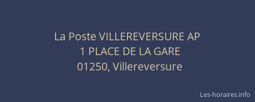La Poste VILLEREVERSURE AP