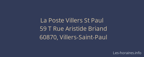 La Poste Villers St Paul